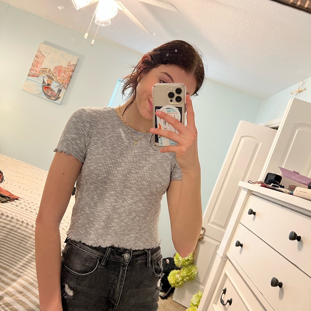 American Eagle ribbed short sleeve!